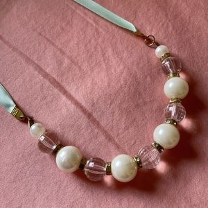 3 for $10 | Pearl Necklace with Mint Ribbon